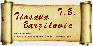 Tiosava Barzilović vizit kartica
